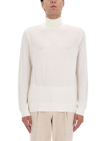 Boss Camel Men's Bernard Turtleneck Sweater White