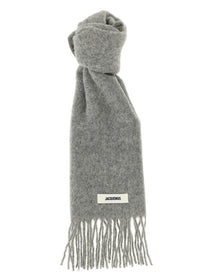 JACQUEMUS Lecharpe Carro Scarf Grey