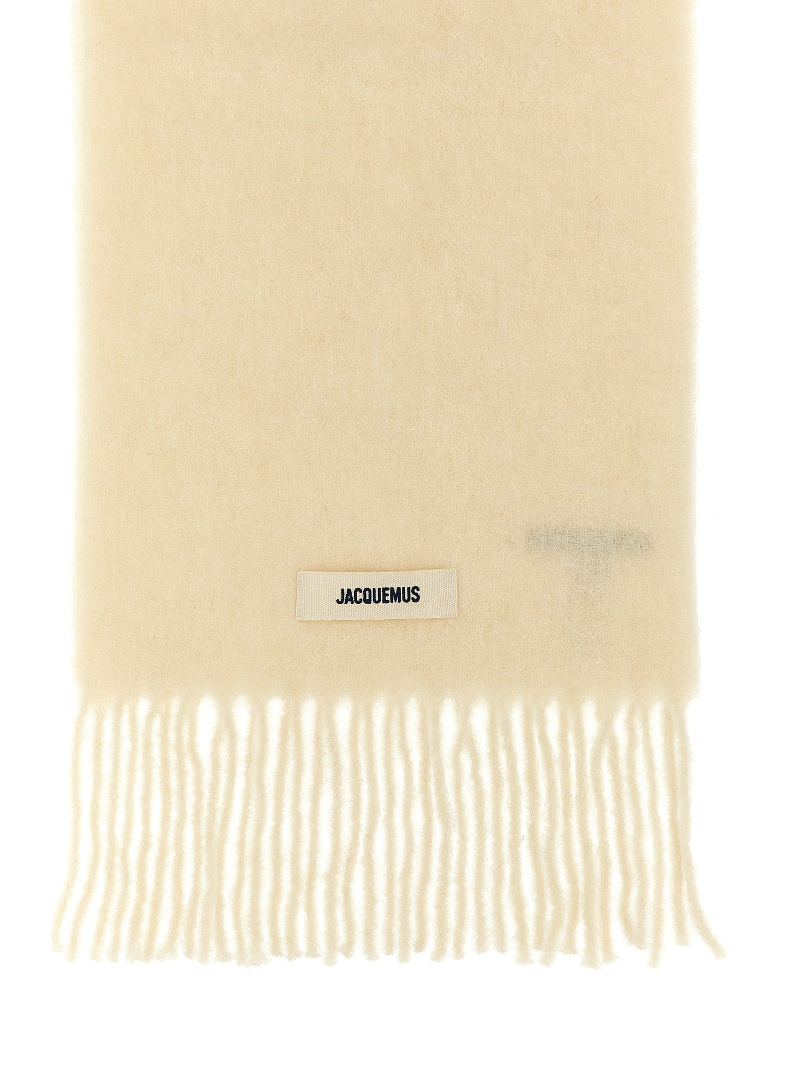 JACQUEMUS Lecharpe Carro Scarf White