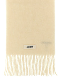 JACQUEMUS Lecharpe Carro Scarf White