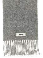 JACQUEMUS Lecharpe Carro Scarf Grey, view 2