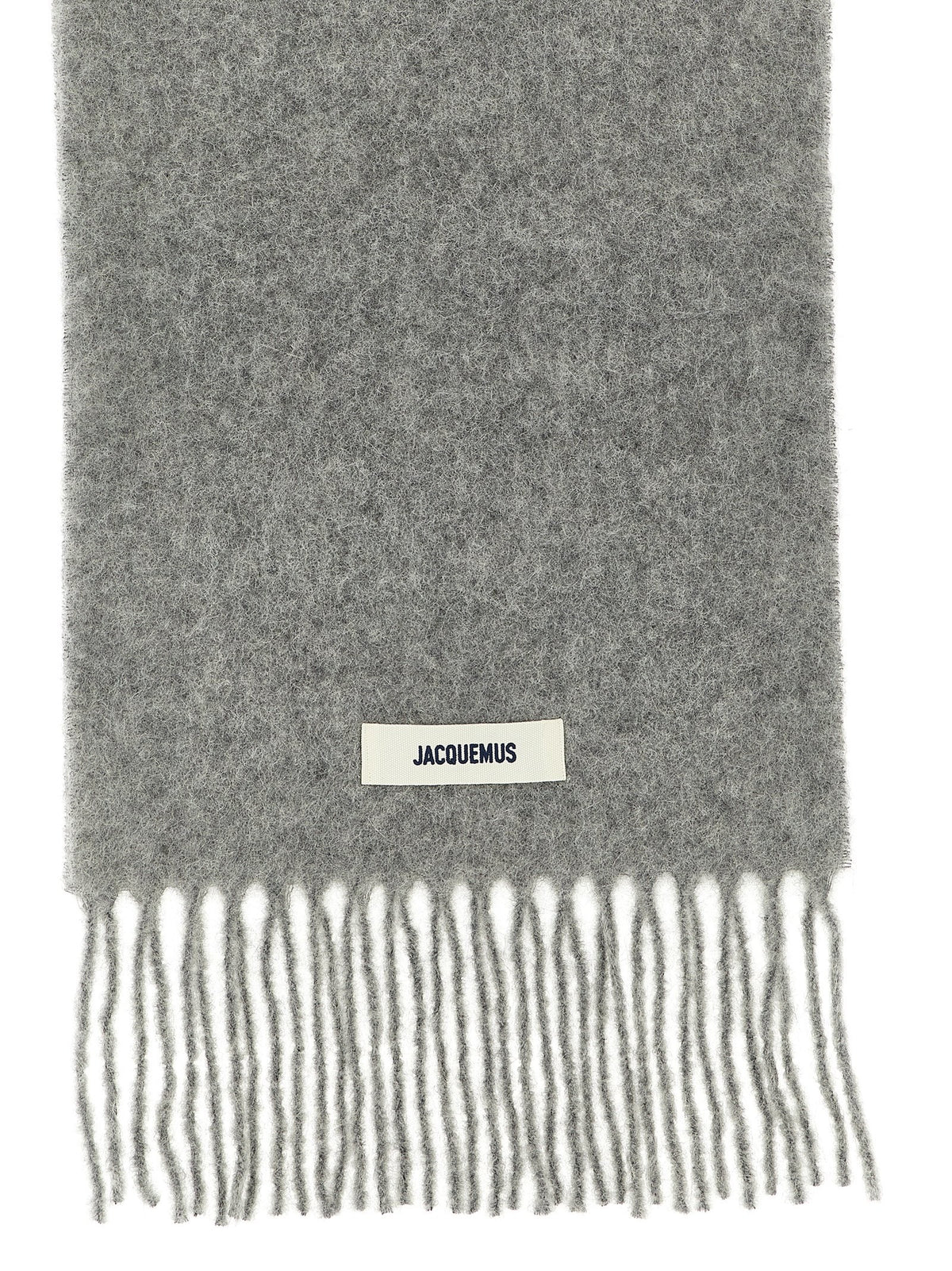 JACQUEMUS Lecharpe Carro Scarf Grey, view 2