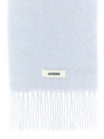 JACQUEMUS Lecharpe Carro Scarf Blue, view 2