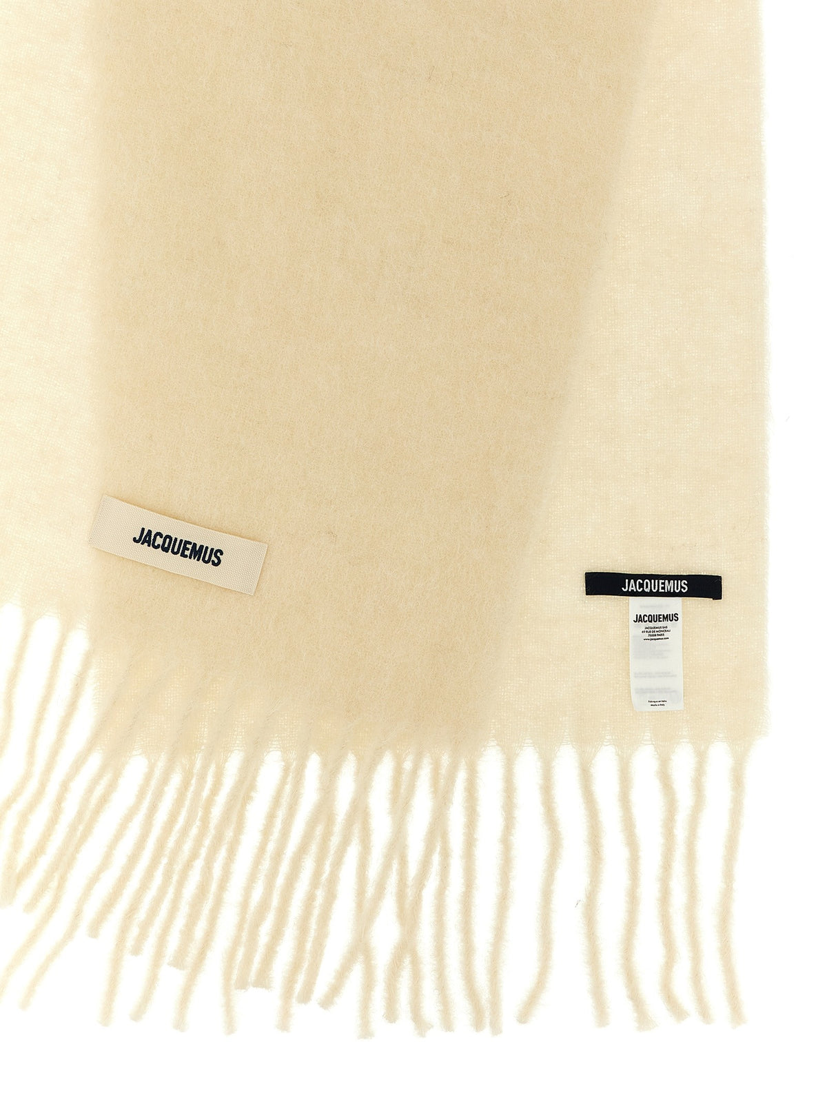 JACQUEMUS Lecharpe Carro Scarf White