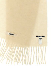 JACQUEMUS Lecharpe Carro Scarf White