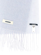JACQUEMUS Lecharpe Carro Scarf Blue, view 3