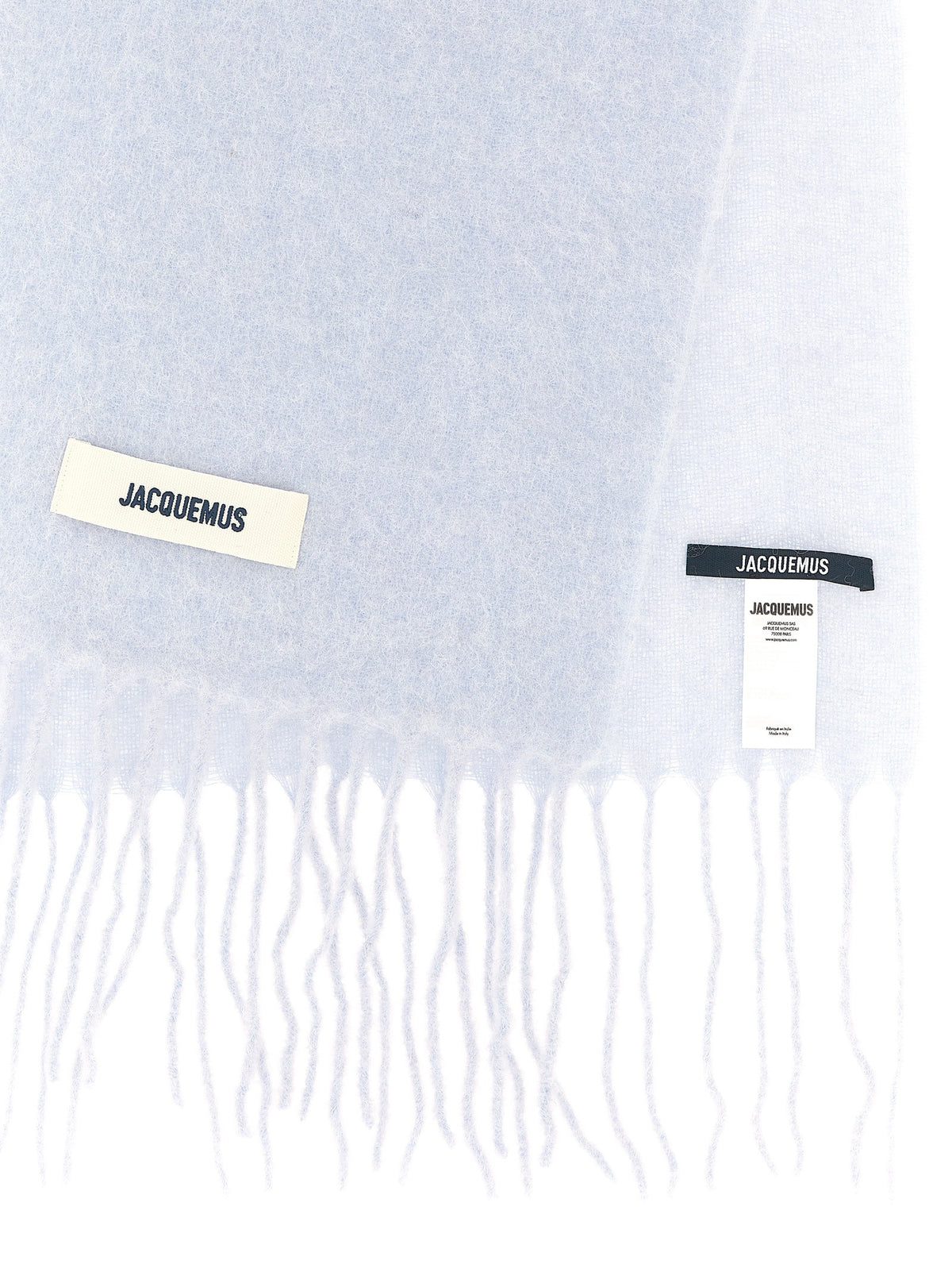 JACQUEMUS Lecharpe Carro Scarf Blue, view 3