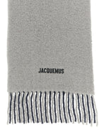 JACQUEMUS Lecharpe Moisson Scarf Grey, view 2
