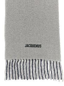 JACQUEMUS Lecharpe Moisson Scarf Grey