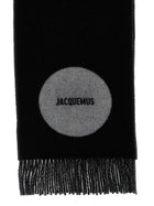 JACQUEMUS Lecharpe Rond Carré Scarf Gold, view 3