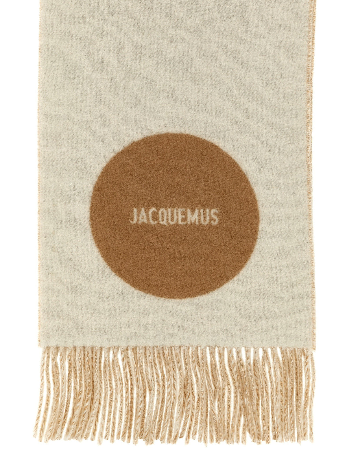 JACQUEMUS Lecharpe Rond Carré Scarf Beige