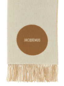 JACQUEMUS Lecharpe Rond Carré Scarf Beige