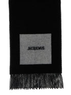 JACQUEMUS Lecharpe Rond Carré Scarf Gold, view 2