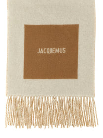 JACQUEMUS Lecharpe Rond Carré Scarf Beige