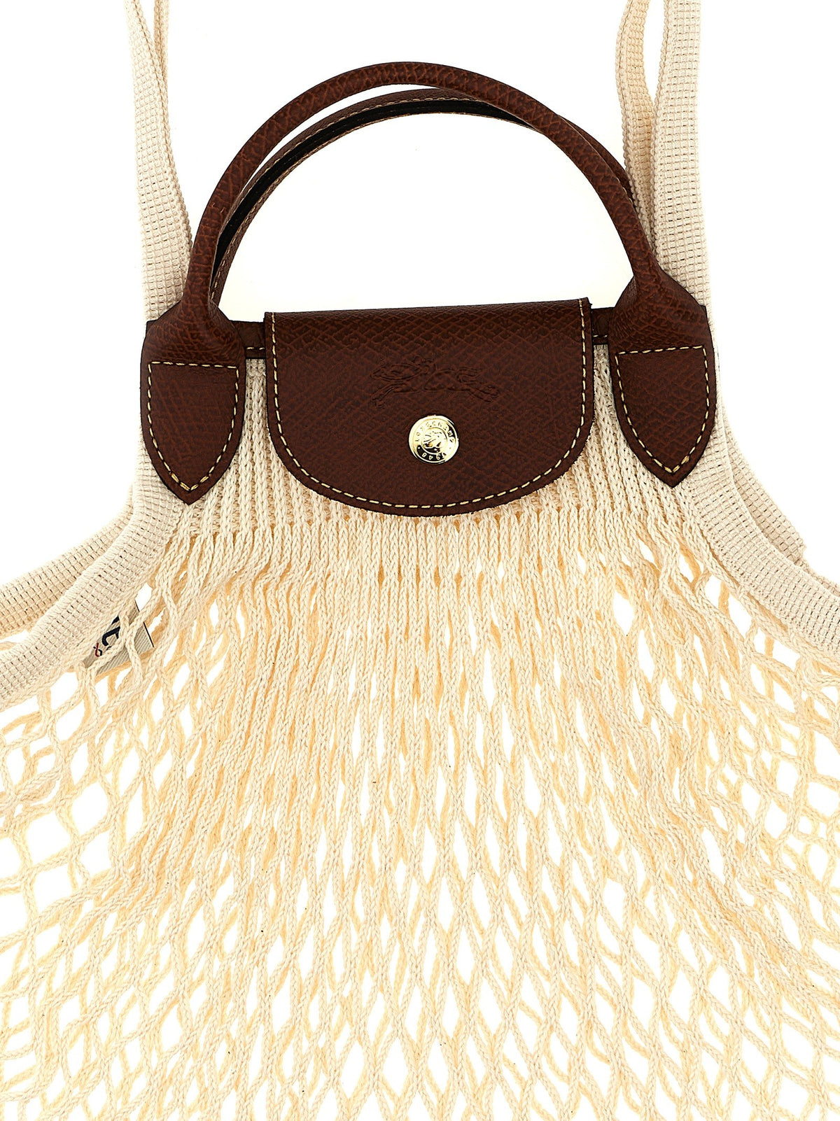 Longchamp Le Pliage Filet Shoulder Bag Beige, view 3