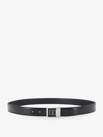 Saint Laurent Men's La Leather Belt Black