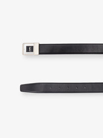 Saint Laurent Men's La Leather Belt Black