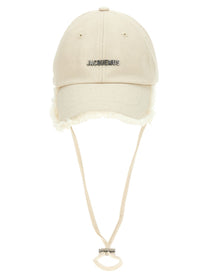JACQUEMUS La Casquette Artichaut Cap White