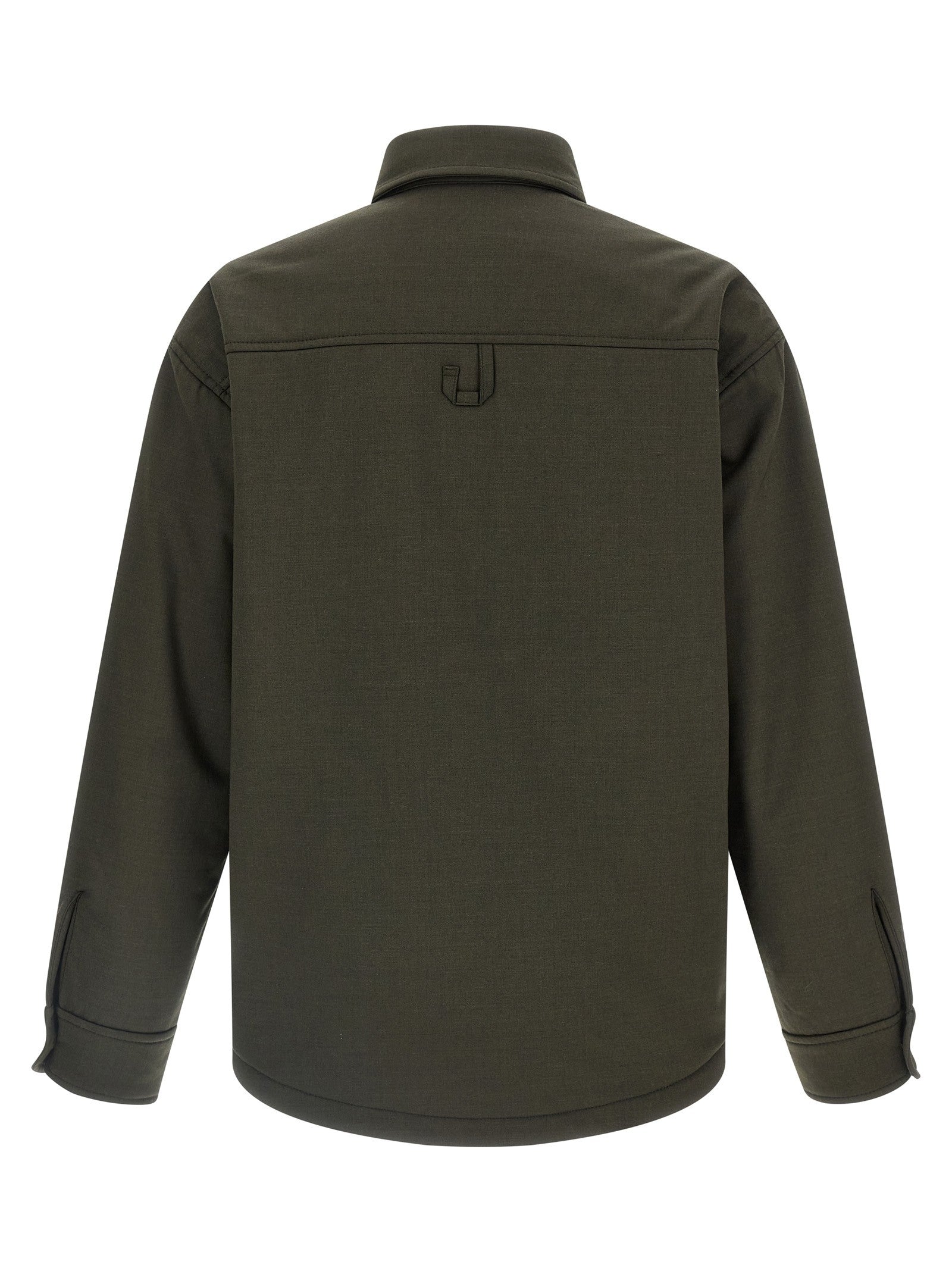 JACQUEMUS La Chemise Boulanger Overshirt Green