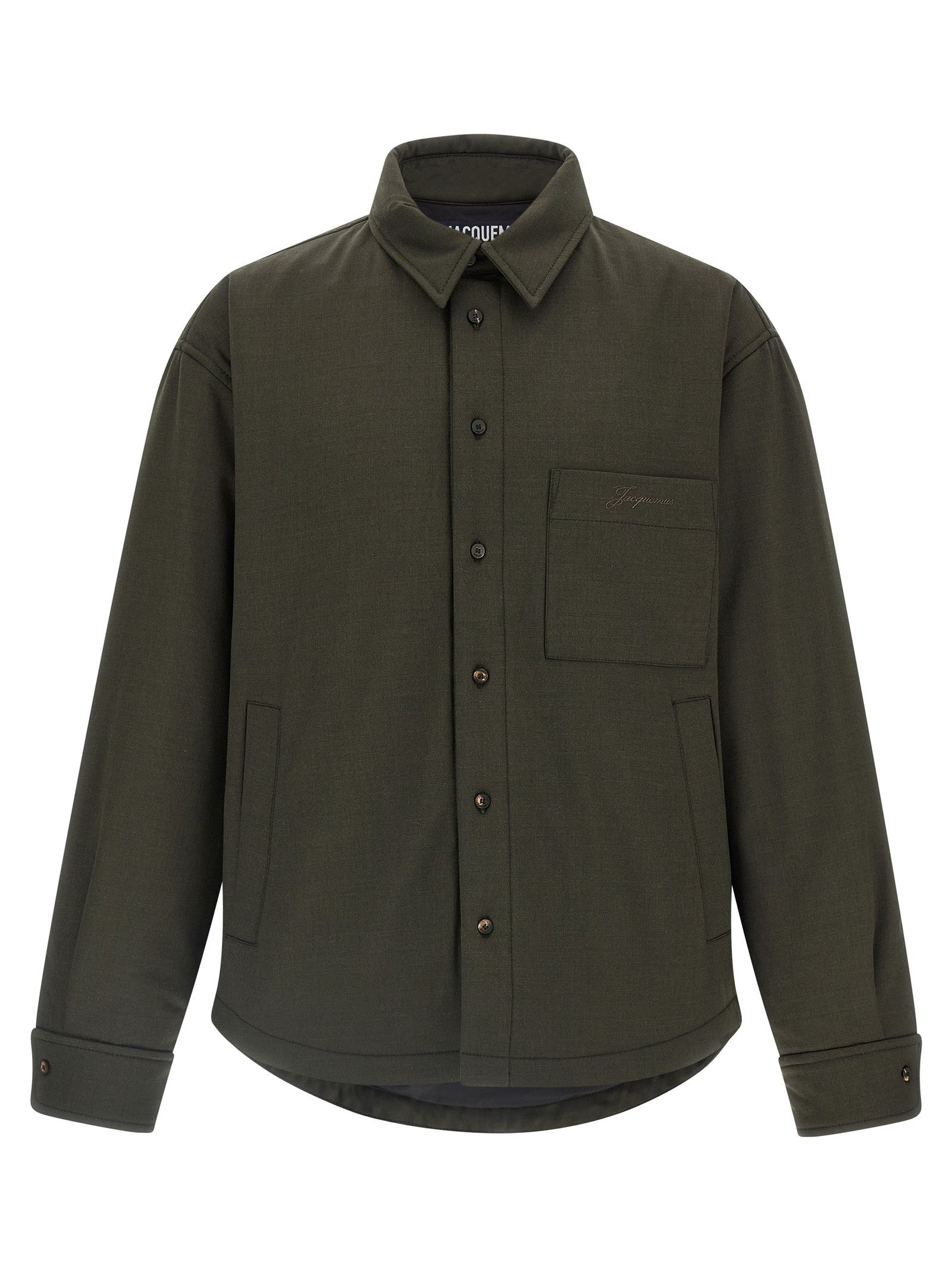 JACQUEMUS La Chemise Boulanger Overshirt Green