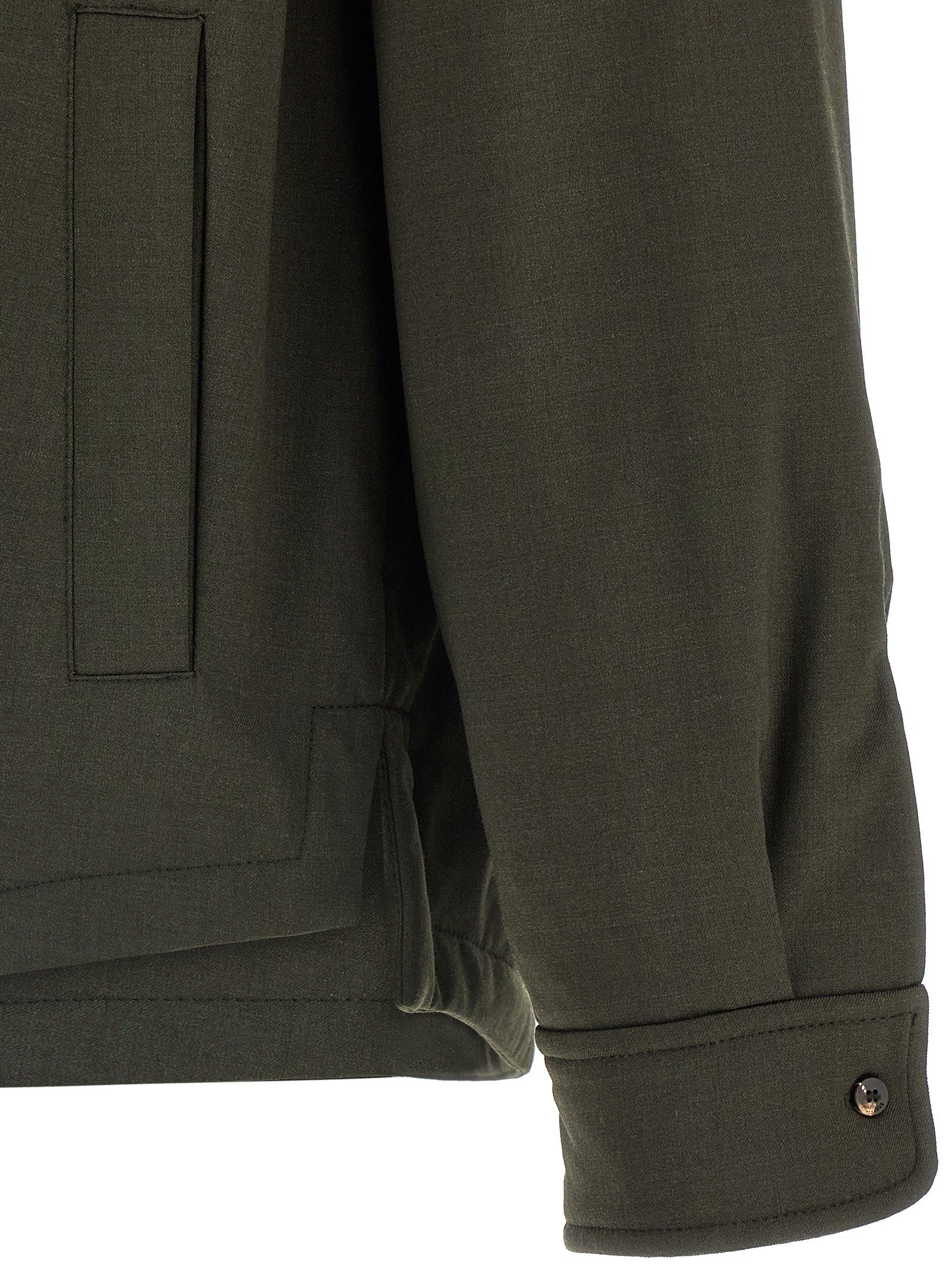 JACQUEMUS La Chemise Boulanger Overshirt Green