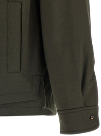 JACQUEMUS La Chemise Boulanger Overshirt Green