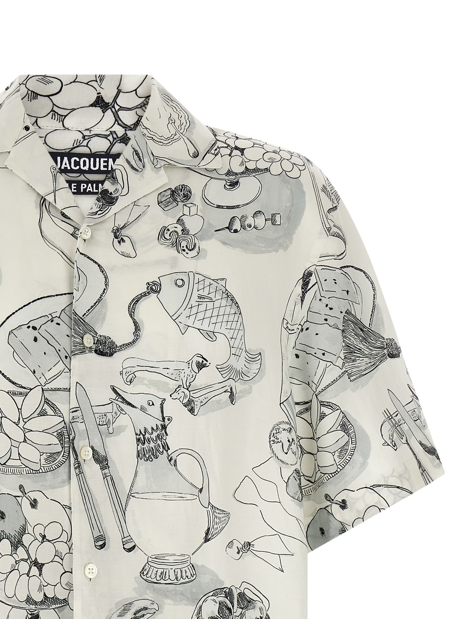 JACQUEMUS La Chemise Cocktail Shirt White