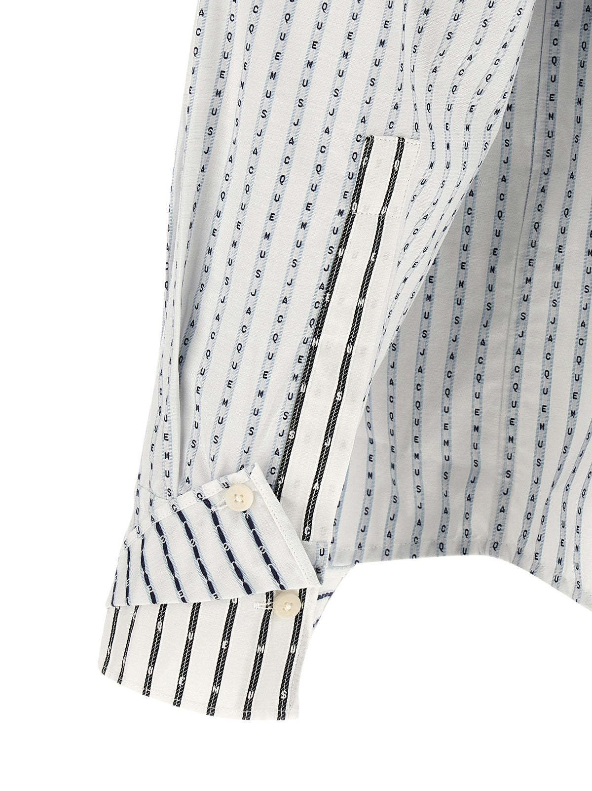 JACQUEMUS La Chemise Letro Shirt Gold, view 4