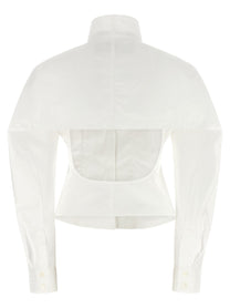 JACQUEMUS La Chemise Tulipe Shirt White