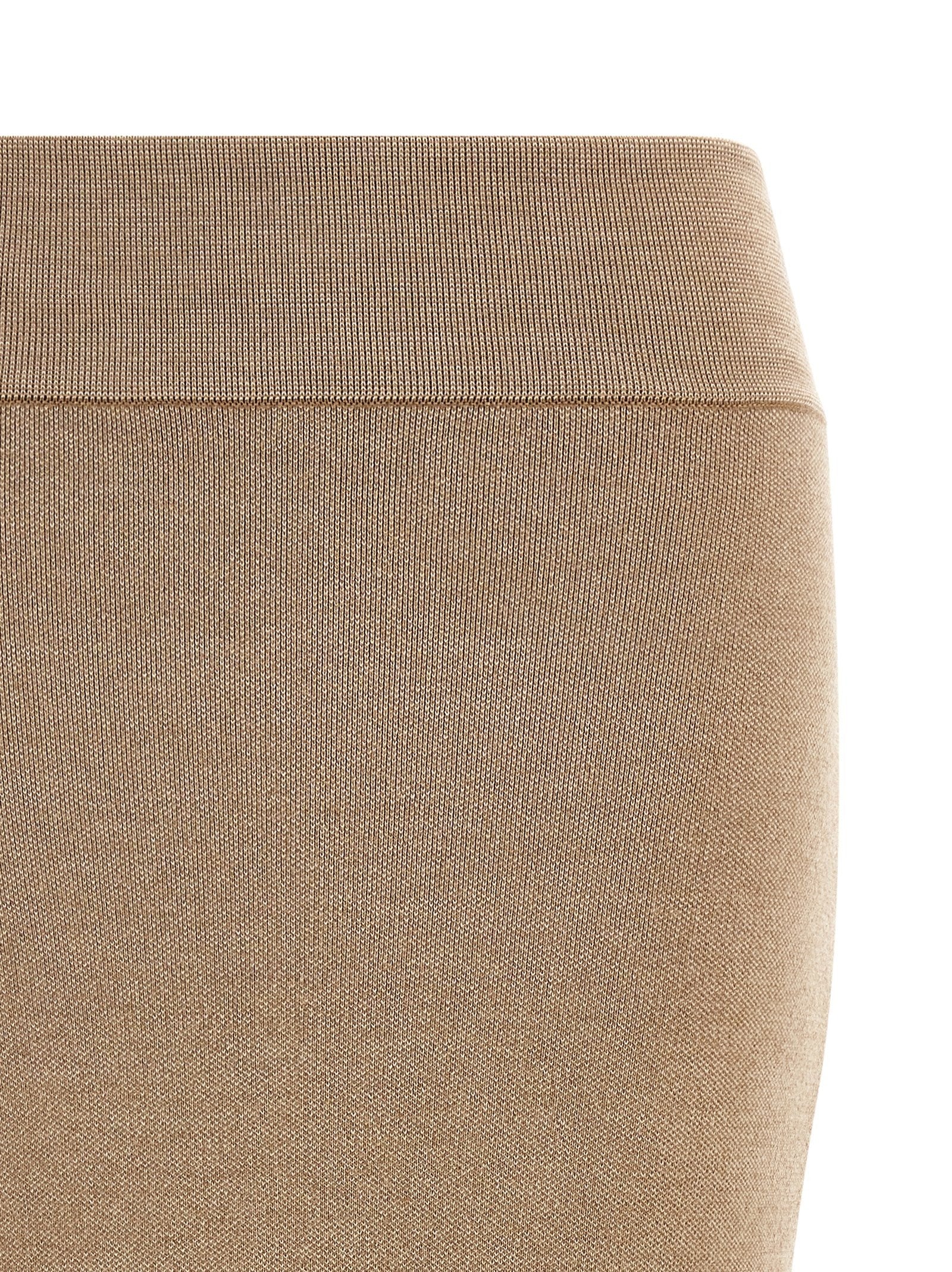 JACQUEMUS La Jupe Maille Doppio Skirt Beige