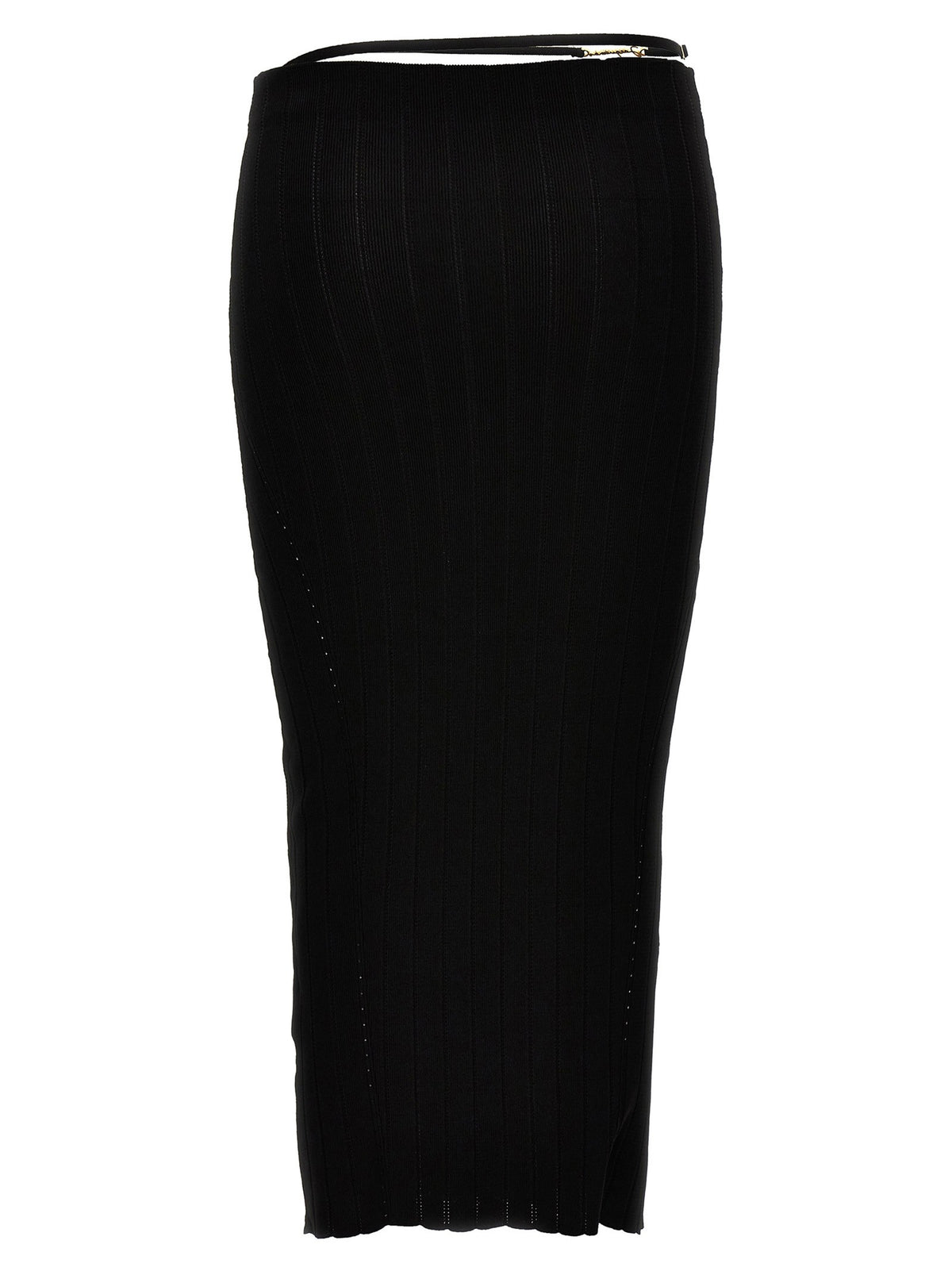 JACQUEMUS La Jupe Pralù Skirt Black, view 2