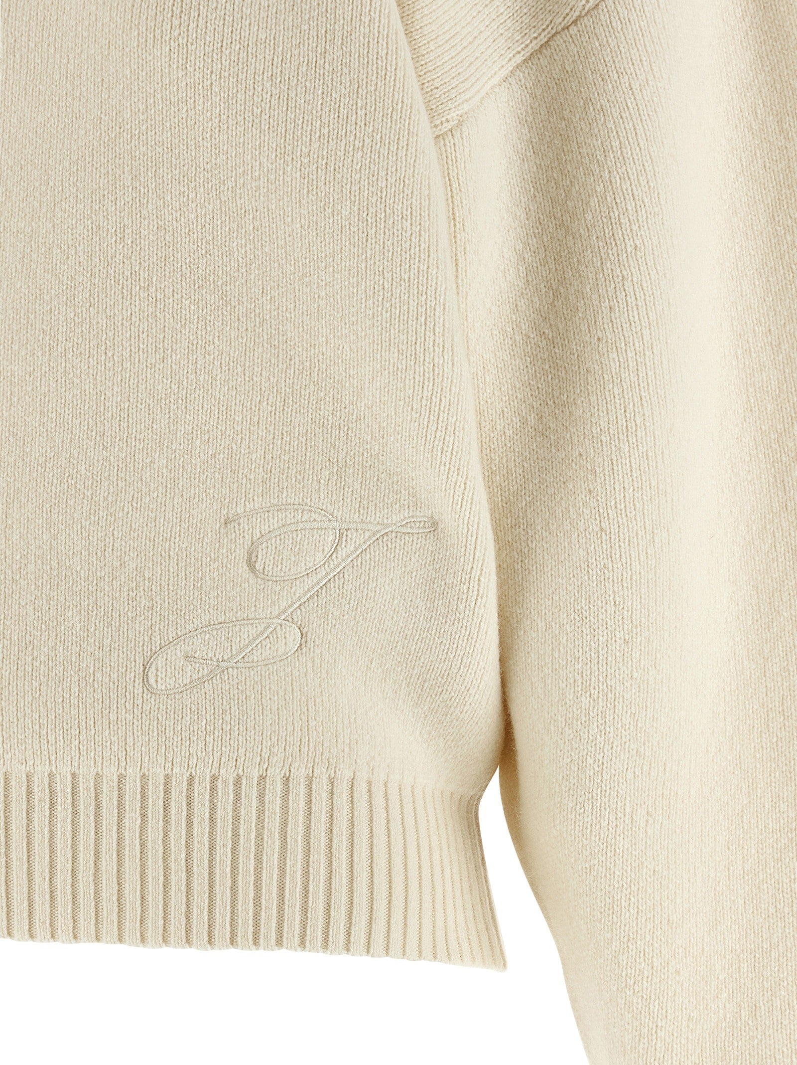 JACQUEMUS La Maille Pallone Sweater White