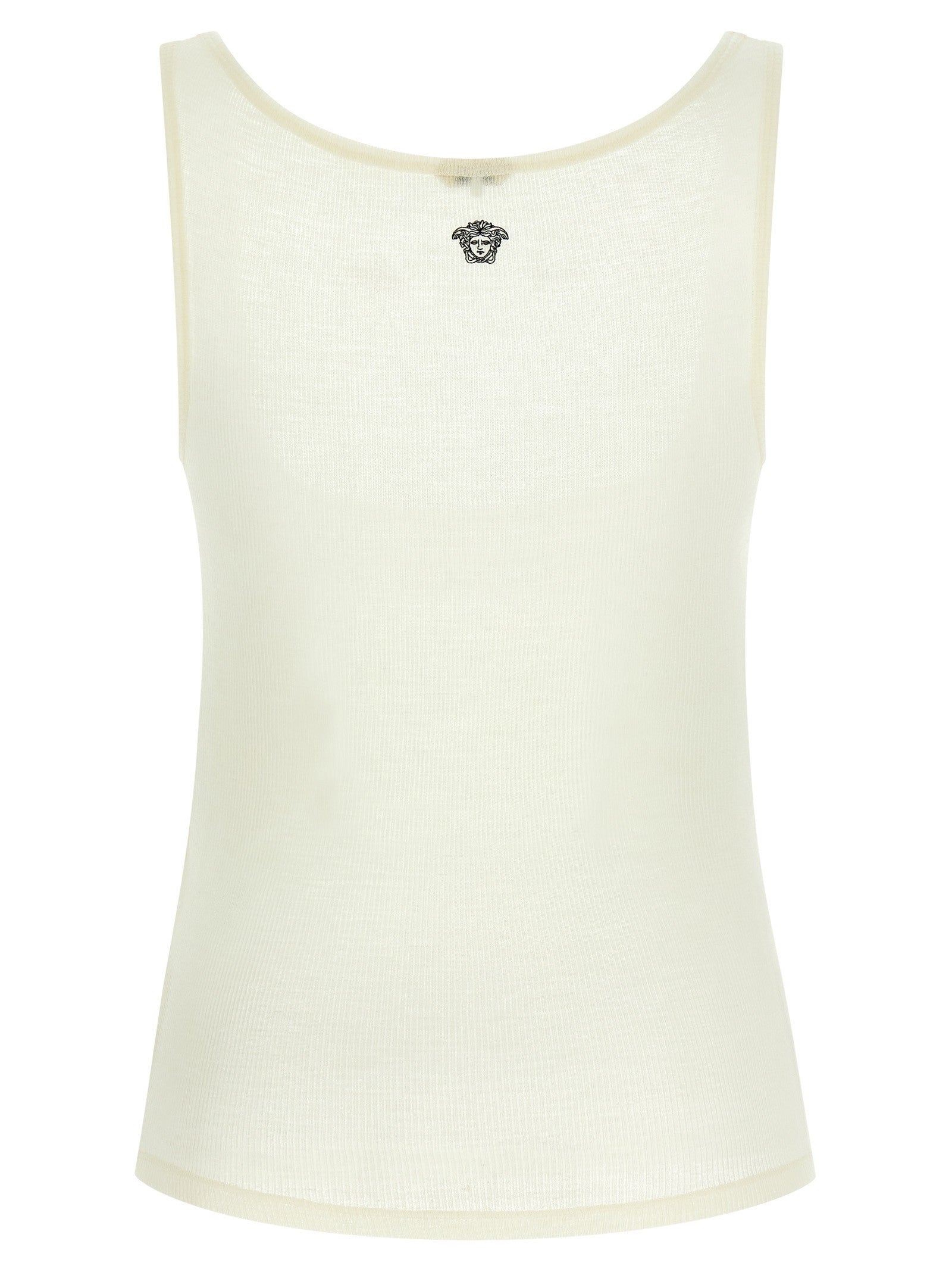 Versace La Medusa Embroidery Top White