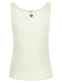 Versace La Medusa Embroidery Top White