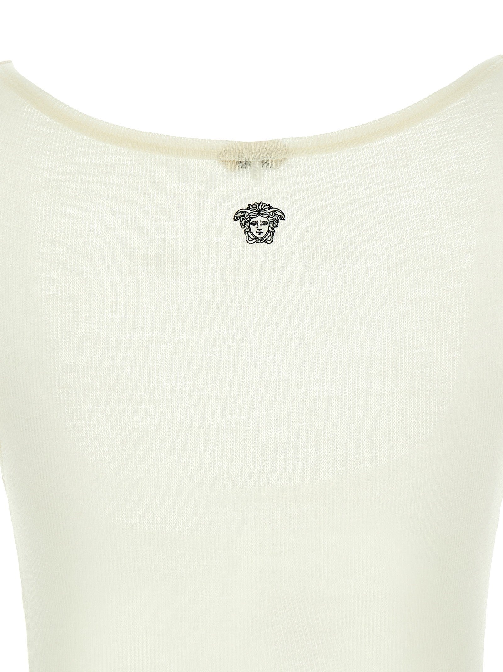 Versace La Medusa Embroidery Top White