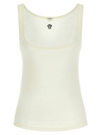 Versace La Medusa Embroidery Top White