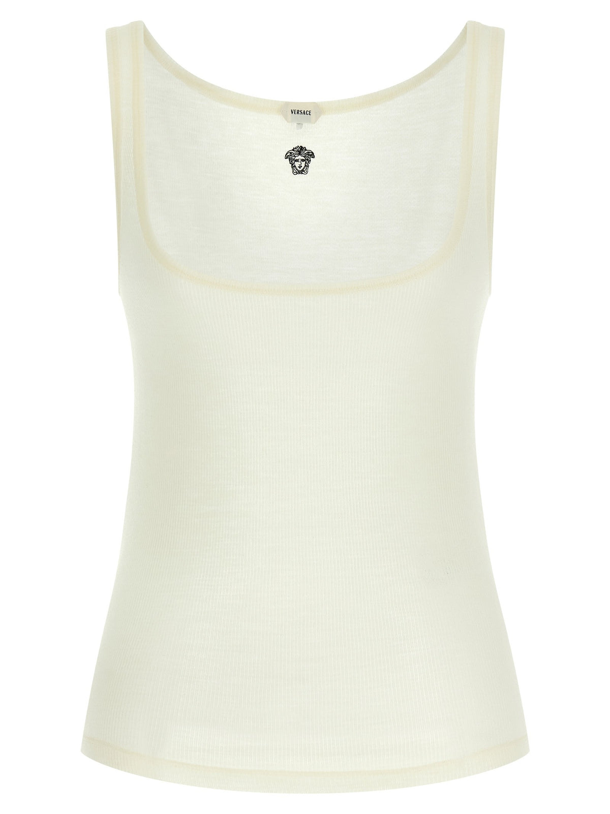Versace La Medusa Embroidery Top White