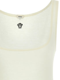 Versace La Medusa Embroidery Top White
