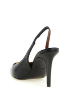 Versace La Medusa Leather Slingbacks Black, view 3