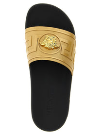 Versace La Medusa Slides Gold