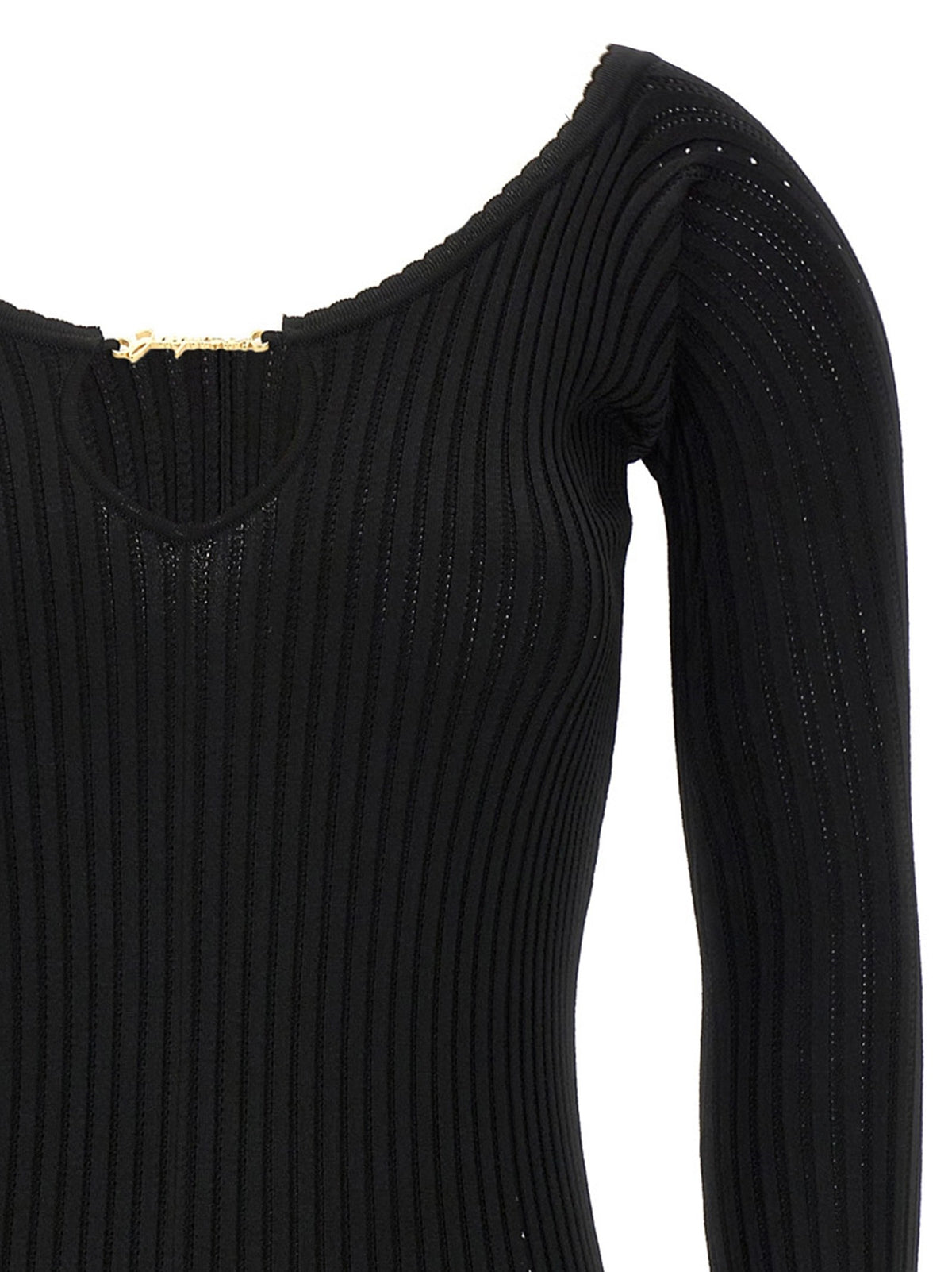 JACQUEMUS La Mini Robe Pralù Dress Black, view 3