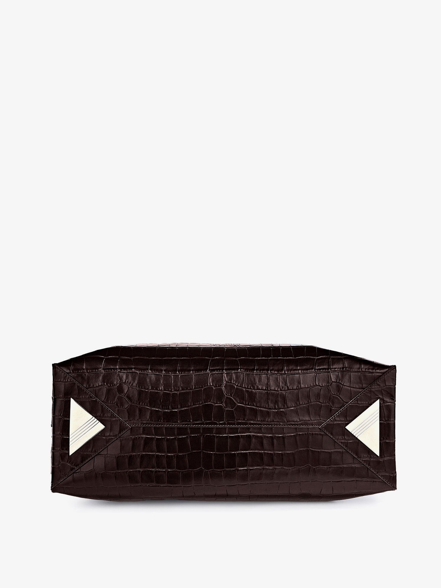 The Attico Women's La Passeggiata Medium Croc Effect Leather Shoulder Bag Brown