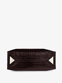 The Attico Women's La Passeggiata Medium Croc Effect Leather Shoulder Bag Brown
