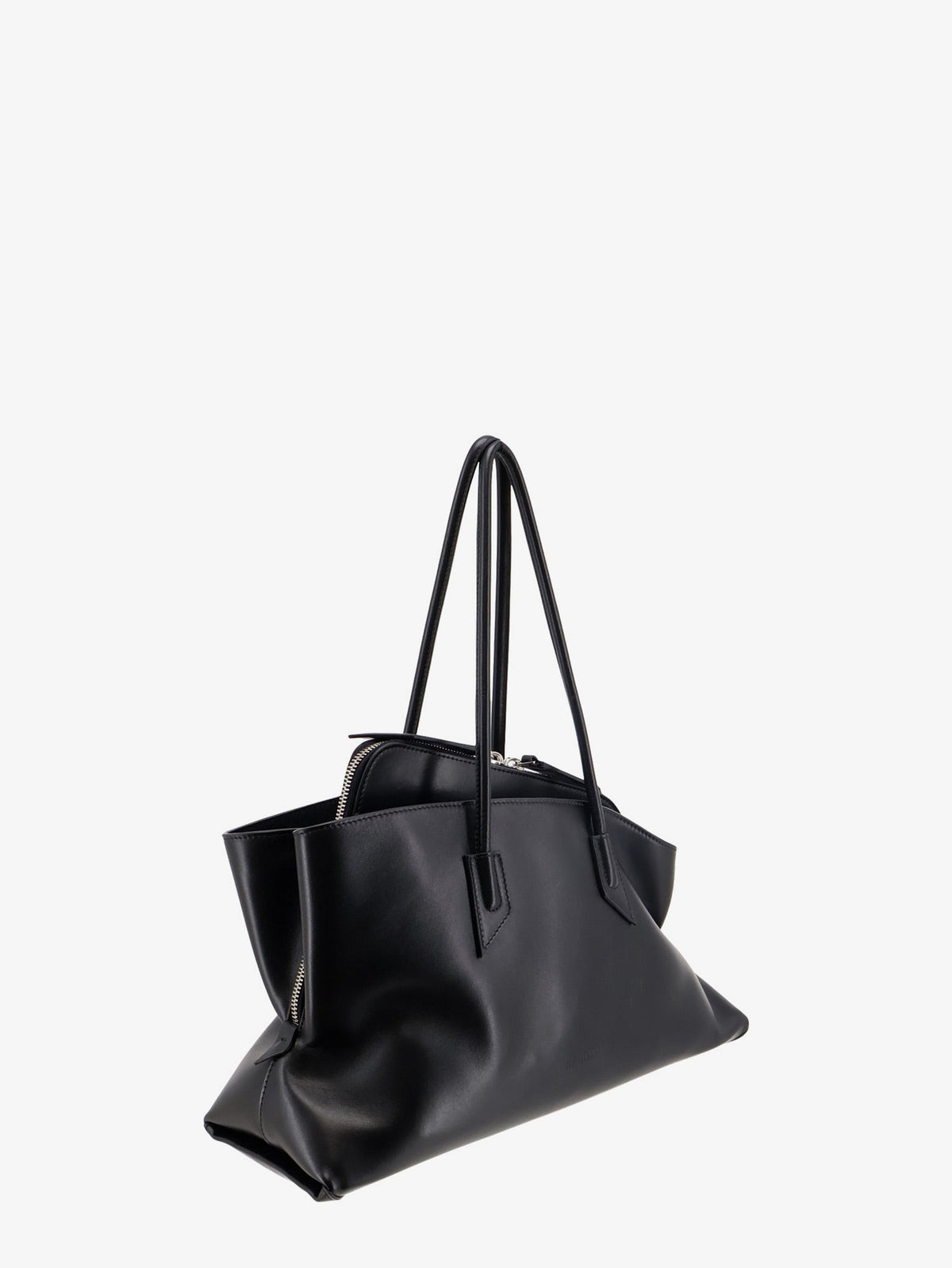 The Attico Women's La Passeggiata Medium Leather Shoulder Bag Black