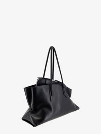 The Attico Women's La Passeggiata Medium Leather Shoulder Bag Black