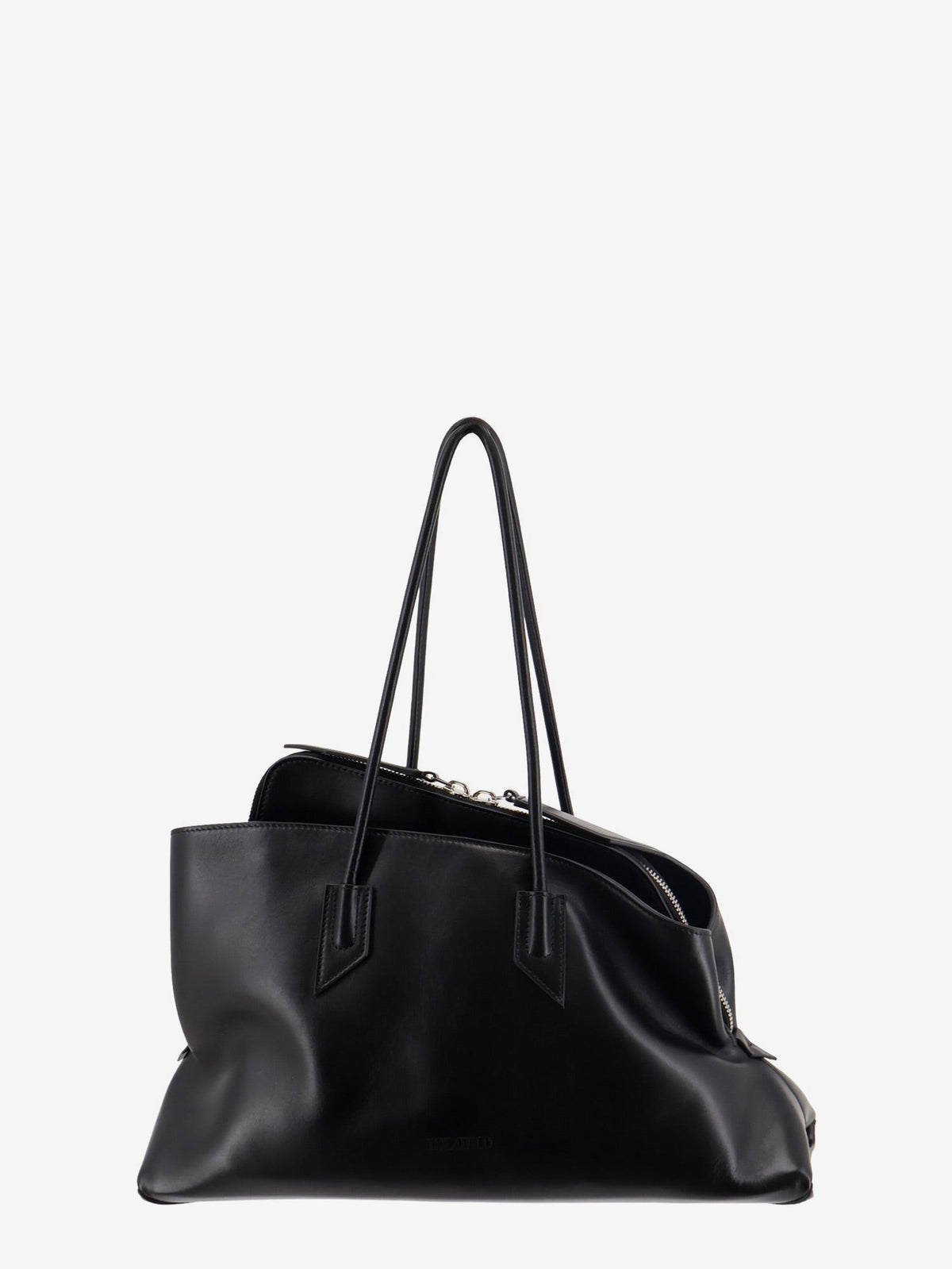 The Attico Women's La Passeggiata Medium Leather Shoulder Bag Black