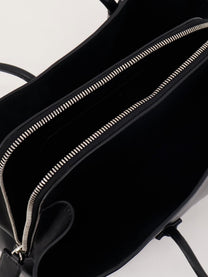 The Attico Women's La Passeggiata Medium Leather Shoulder Bag Black