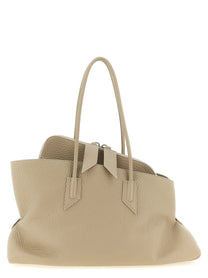 The Attico La Passeggiata Medium Shoulder Bag Beige