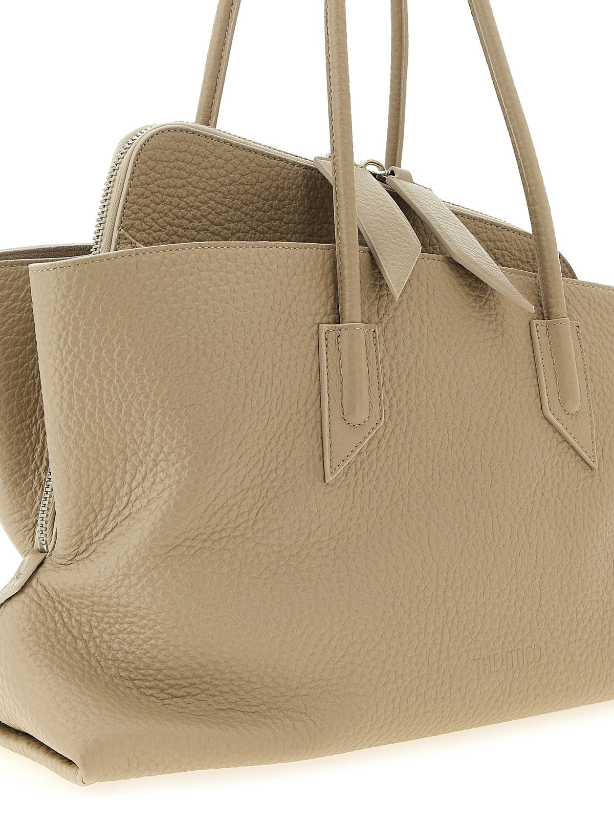 The Attico La Passeggiata Medium Shoulder Bag Beige