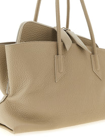The Attico La Passeggiata Medium Shoulder Bag Beige